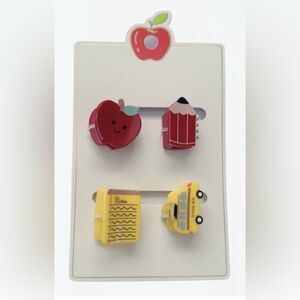 Target Red and Yellow School-Themed Hair Clips